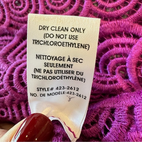 Nanette Lepore Acrobat Jacket Purple Lace size 6 - Picture 7 of 7